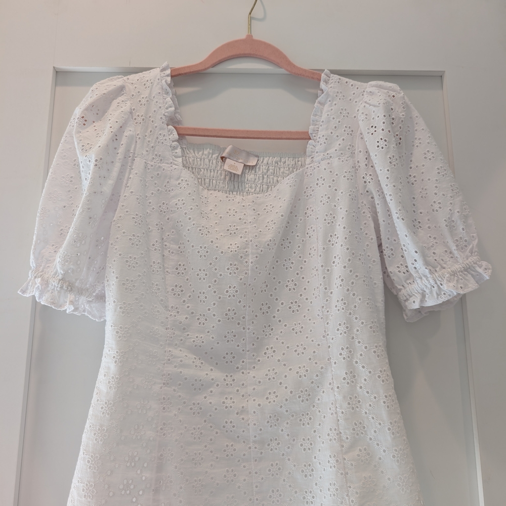 Rachel Parcell White Eyelet Women's Top Small